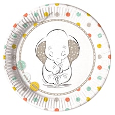 Baby Shower Papptallrikar, 8 st