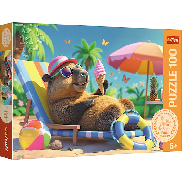 Capybara Relaxed Pussel 100 Bitar Trefl