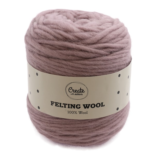 Adlibris Felting Wool 100g Dusty Pink A008