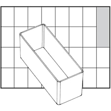 Raaco lådinsats, stl. 109x39 mm, H: 47 mm, Modell A9-2, 1st.