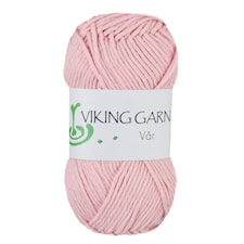 Vår Garn Bomull 50 g Ljusrosa 466 Viking Garn