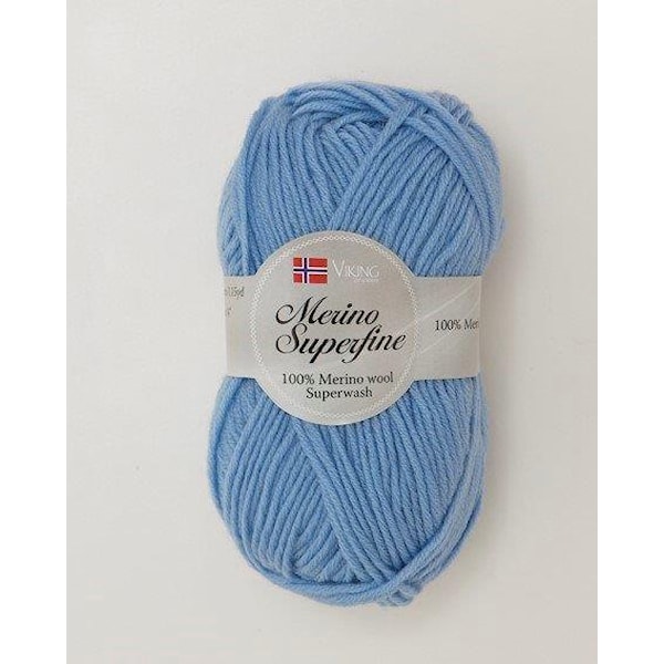 Viking of Norway Merino Superfine Garn Merinoull 50g Ljusblå 620