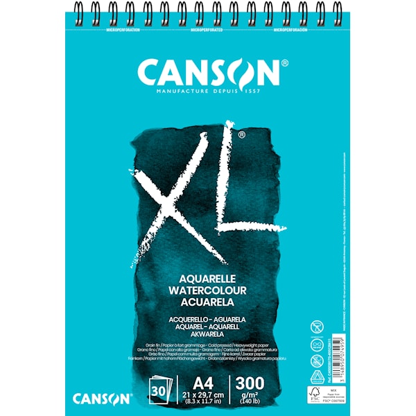 Akvarellblokk XL Aquarelle 30 ark 300 g A4