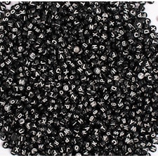 Kirjainhelmet pyöreät mustat Playbox