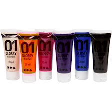 Akrylfärg Kompletterande Färger 01 Blank 6x20 ml A-color