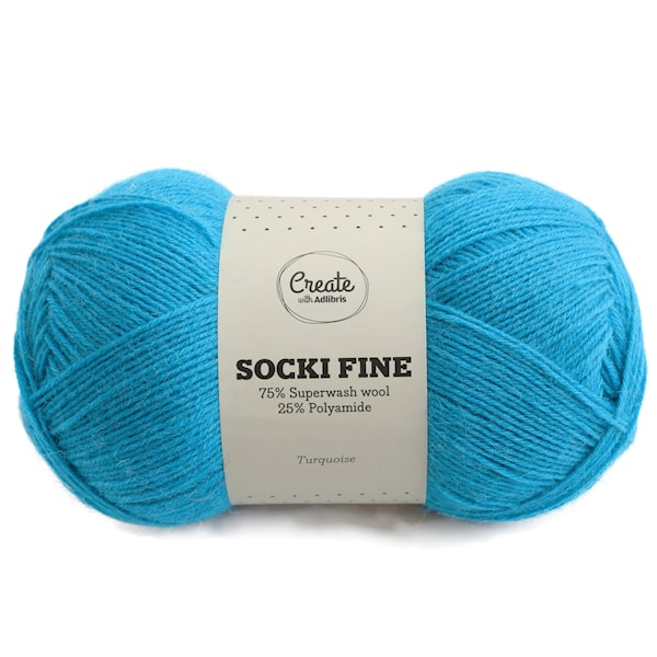 Adlibris Socki Fine 100g Turquoise A092