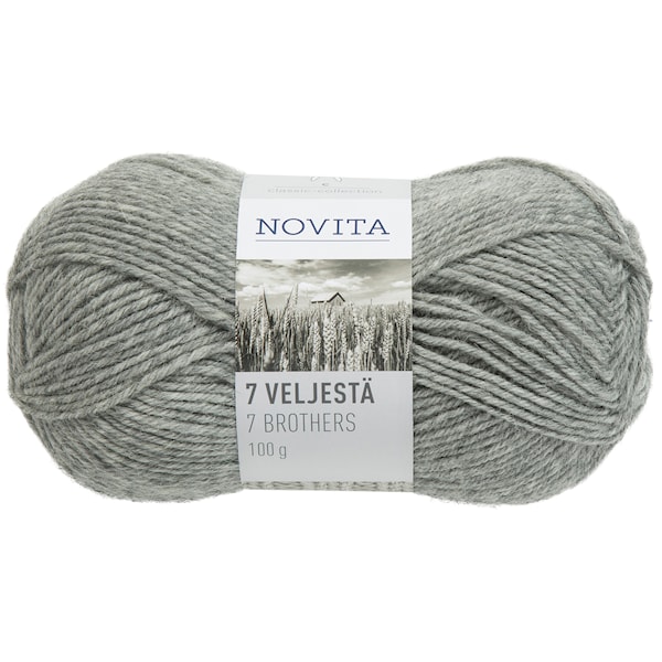 Novita 7 Bröder Garn Ullmix 100 g, sten 043