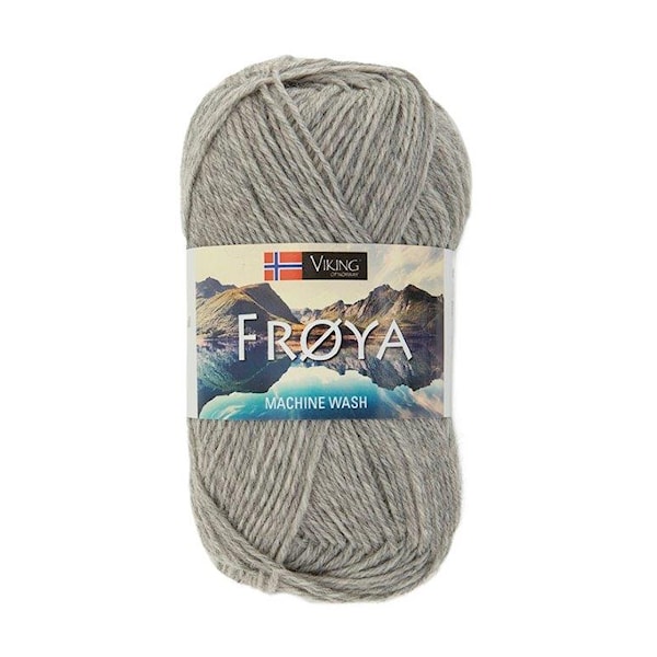 Viking of Norway Froya Garn Ullmix 50g Ljusgrå 203