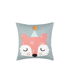 Södahl Magic Forest Kudde Frida Fox 100% Ekologisk Bomull 45x45 cm Teal