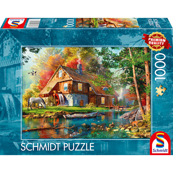 Water Mill In Autumn Pussel 1000 Bitar Schmidt