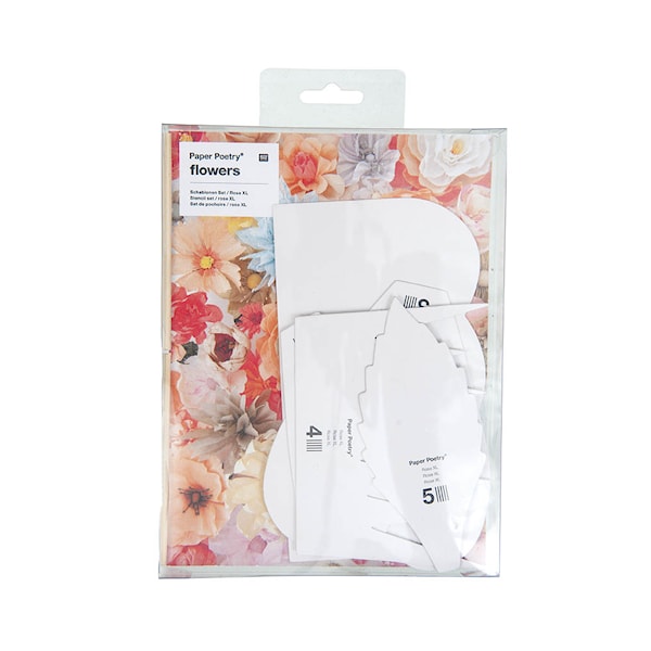 Pappersblommor Ros XL 5 st