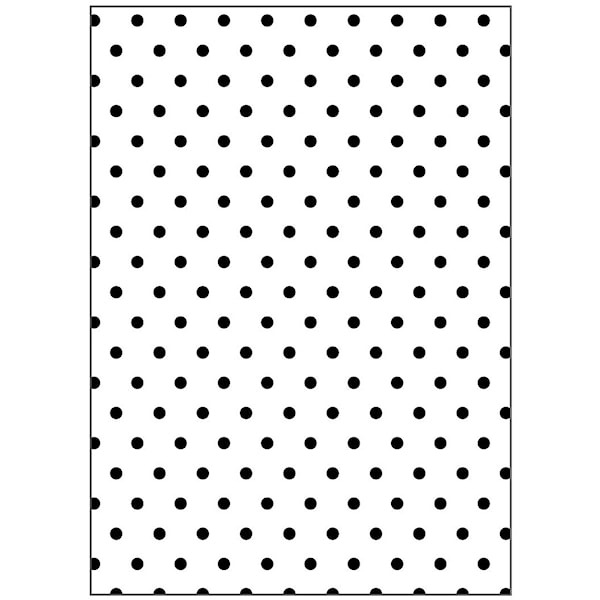 Pregesjablong, polka dotter, str. 13x18,5 cm, tykkelse 2 mm, 1 stk.