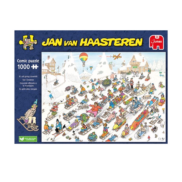 Jan Van Haasteren It´s All Going Downhill Pussel 1000 bitar Jumbo