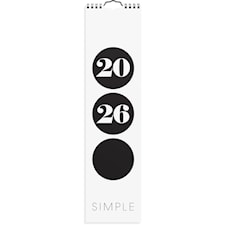 Väggkalender 2026 Simple 110x430 mm Burde