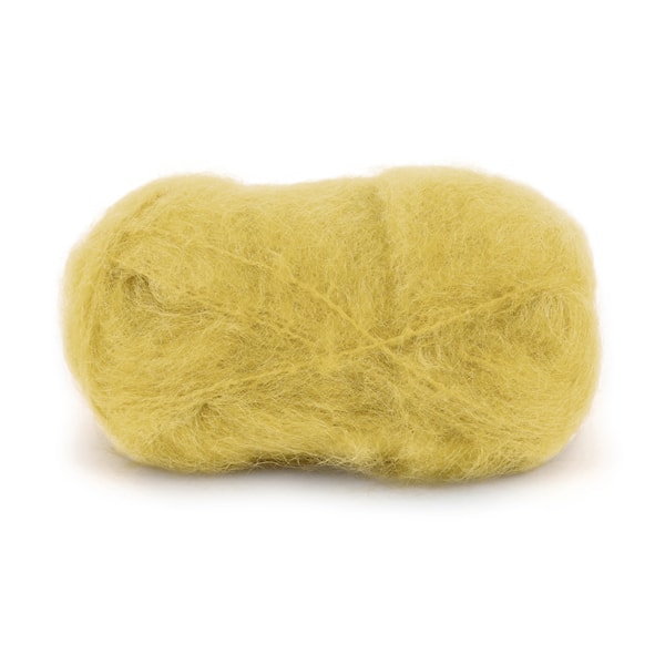 Dale Garn Line Langmo Påfugl Mohair Mix 50 g Gulgrön 7912