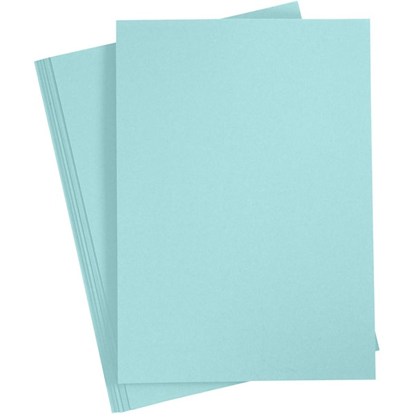 Papir, A4, ark 210x297 mm, 80 g, lys blå, 20 stk./ 1 pk.