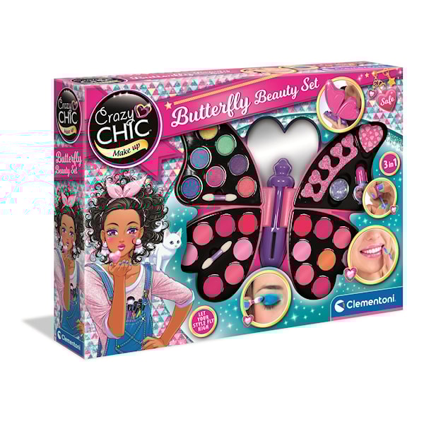 Crazy Chic Butterfly Beauty Set 4 in 1 Clementoni
