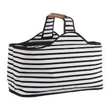 Kjølebag, 47 x 24 cm, Stripete, Svart/Hvit, House Doctor