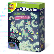 Enhörningar Självlysande väggdekoration SES Creative