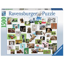 Funny Animals Collage Pussel 1500 bitar Ravensburger