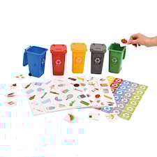 Kierrätyspeli roskakoreilla ja lajittelukorteilla MyPauze