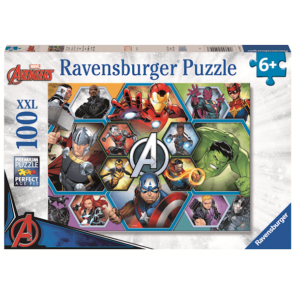 Marvel Avengers Pussel 100 bitar, Ravensburger