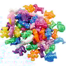 Plastpärlor Figurmix stl 25 mm 125 ml