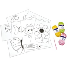 Ompelukorttisarja langalla ja neulalla 8 erilaista kuvioita Playbox