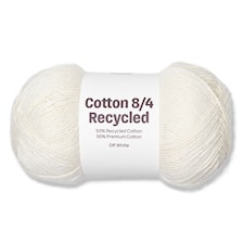 Cotton 8/4 Garn 100g Recycled Off White A074 Adlibris