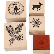 Stämpelset jul, 5 designs