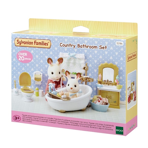 Lantligt badrumsset Sylvanian Families - dockskåp & tillbehör Lantligt badrumsset Sylvanian Families - dockskåp & tillbehör