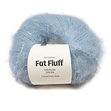Mohair-Silkki Fat Fluff 25 gr Frozen grey/blue A812 Adlibris