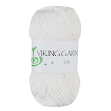 Vår Puuvillalanka 50 g valkoinen Viking Garn