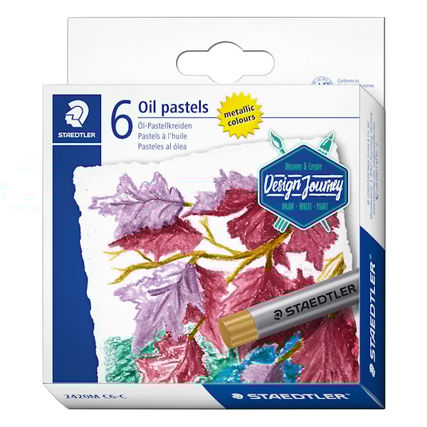 Oljekritor Metallic 6-pack olika f&auml;rger Staedtler