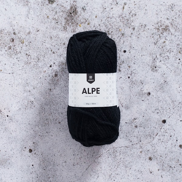 Alpe ullgarn 50 gr Black 18 Järbo