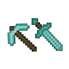 Leksaksvärd Set Pickaxe och Diamond i Skum Minecraft