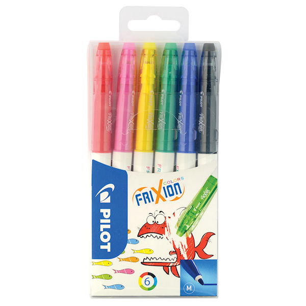 Pilot FriXion Colors - Markør - assorterte farger - 2.5 mm - med viskelær (en pakke 6)