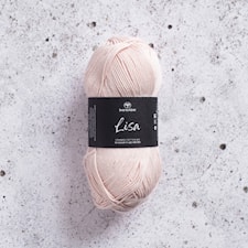 Lisa 8/4 Garn Puivillalanka 50 g Tender Peach 036 Svarta Fåret