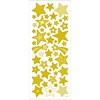 Stickers, stjerner, 10x24 cm, gull, 1 ark