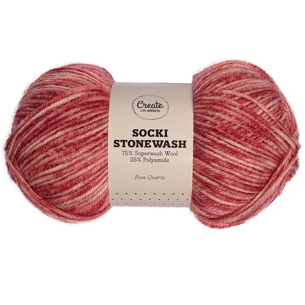 Socki Stonewash 100 g Roze Quartz B185 Adlibris