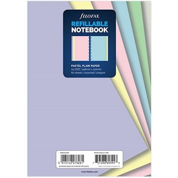 Notatbok A5 ulinjert pastell Filofax
