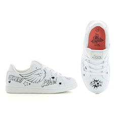Sneaker låg, Vit med tryck, strl 25, Disney Soy Luna