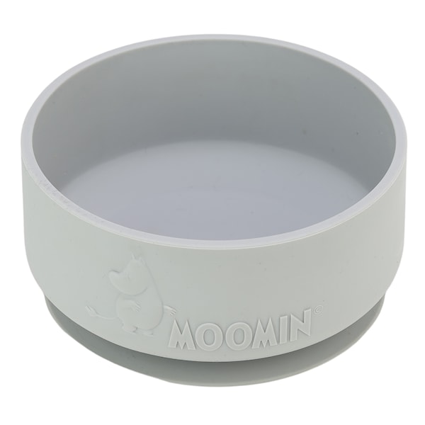 Mumin Silikon Skål med Sugkopp Easy Grey Rätt Start