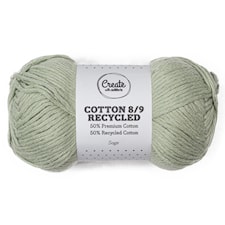 Cotton 8/9 Garn 100g Recycled Sage A799 Adlibris
