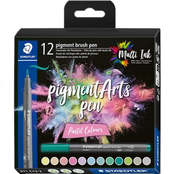 Brush Pen Pigment Pastell 12-pack Staedtler
