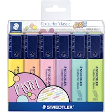 Textsurfer® Överstrykningspennor 6-pack Classic Pastel Staedtler