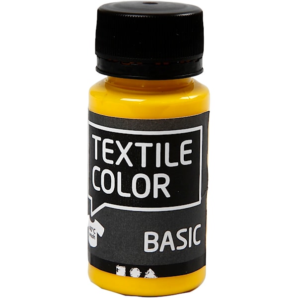 Textile Color Basic, 50 ml, peruskeltainen