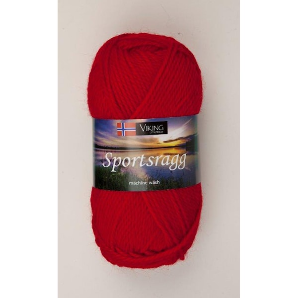 Viking of Norway Sportsragg Garn Ullmix 50g Röd 565