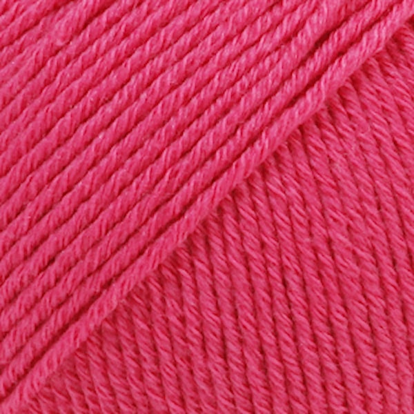 Drops Cotton Merino Uni Colour Garn Ullmix 50g Cerise 14