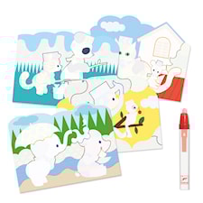 Mal og oppdag med vann 4 bilder Djeco